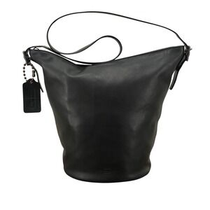 Coach Bleecker Leather Bucket Bag 32282 Black Leather Shoulder Bag